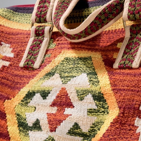 Boho Aztec Tribal Western Large Travel Vacation Tote Bag - Picture 3 of 7